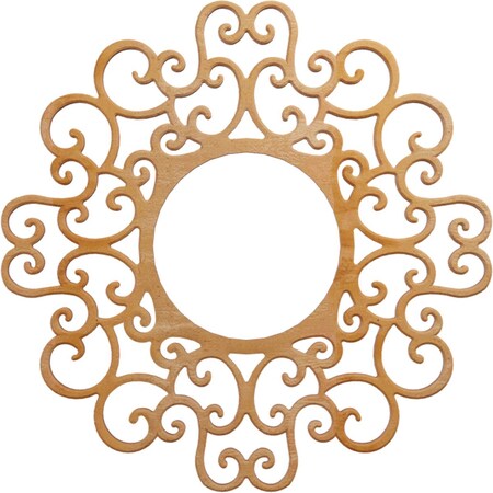 Ekena Millwork Reims Wood Fretwork Pierced Ceiling Medallion, Alder, 16"OD x 6 1/8"ID x 1/4"T CMWP16X16X0250REAL